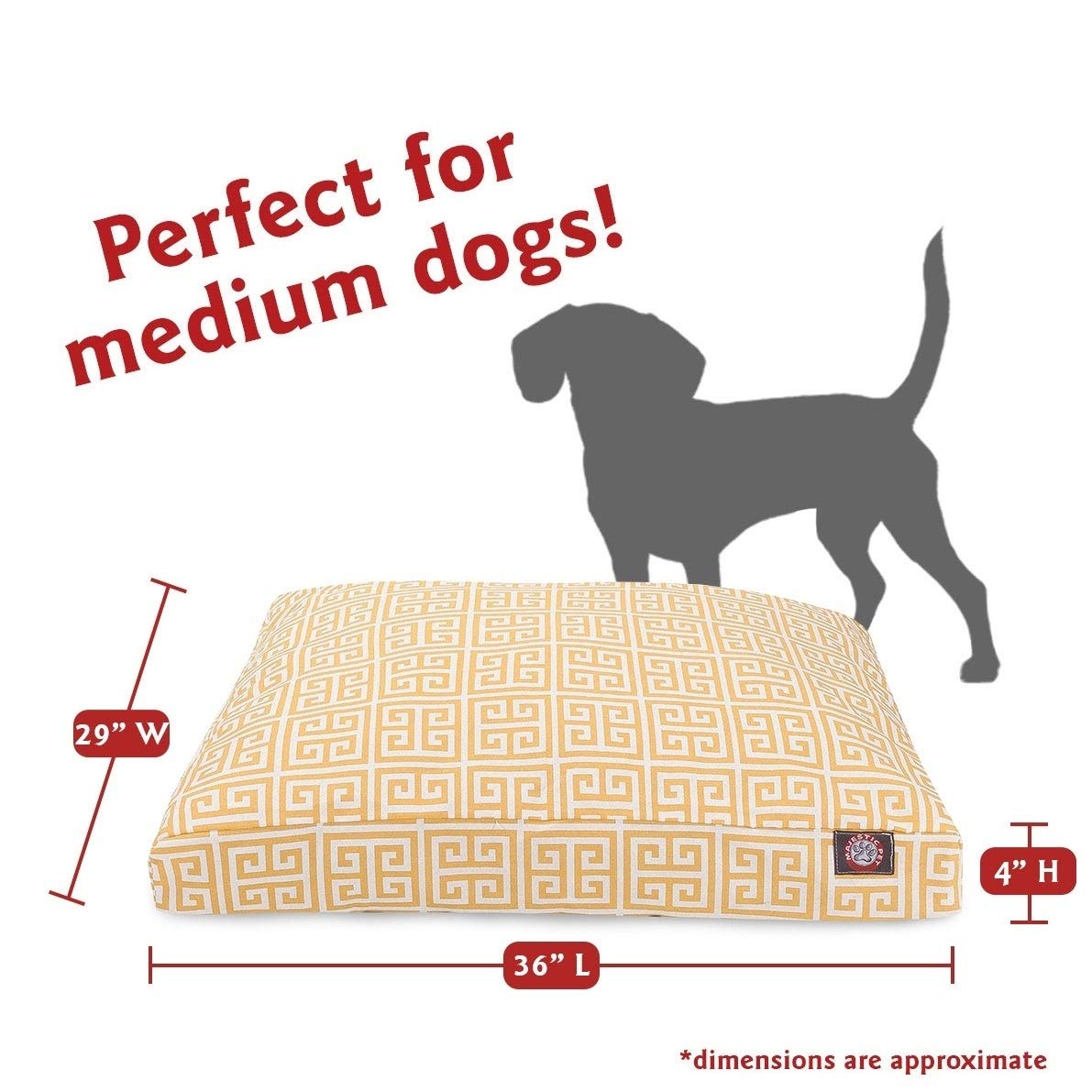 Pacific Towers Small Rectangle Indoor Outdoor Pet Dog Bed With Removable Washable Cover By Majestic Pet Products